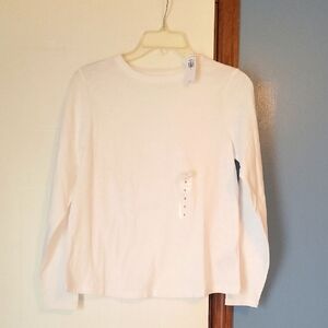🆕️ Old Navy White Long Sleeve Top Size Small